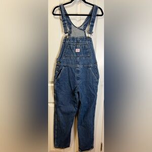 Vintage 90's Key Overalls Denim Jean Baggy Hiphop‎ Retro Women's Size 8 Trendy